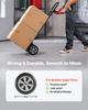 Hand Truck, 272 kg Load Capacity, Heavy-Duty Hand Truck Dolly with Wheels & Telescoping Handle, Portable Trolley Dolly with Tie-down Strap for Moving
