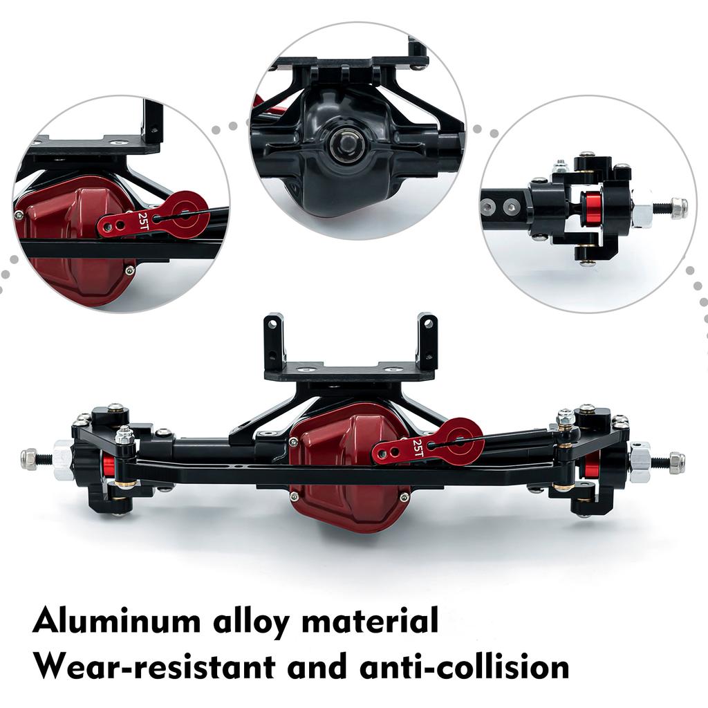 RC Car Front Axle Rear Axle Aluminum Alloy RC Axles Replacements for 1 10 Axial SCX10 RC Car