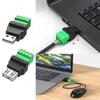 Разъем USB2.0 Избегайте сварки Штекер типа A Адаптер Разъем Гнездо USB Тип A 4-контактный Штекер/Гнездо 4-контактный Винтовой клеммный штекер