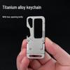 Multifunctional Titanium Keychain: Men's Waist Clip with Portable Tool and Unboxing Knife