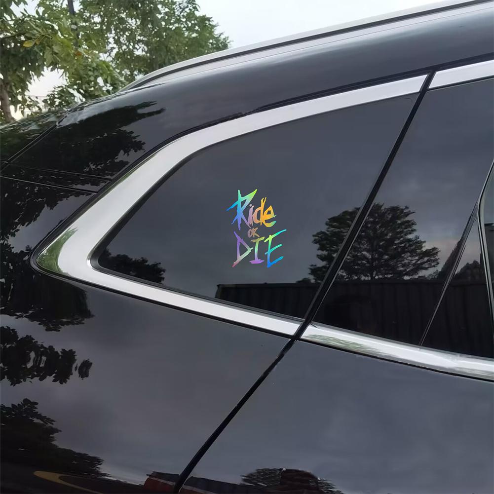 1 шт. Наклейка светоотражающая на велосипед Ride OR DIE, декоративная наклейка для автомобиля, мотоцикла, питомца, аксессуары для велосипеда