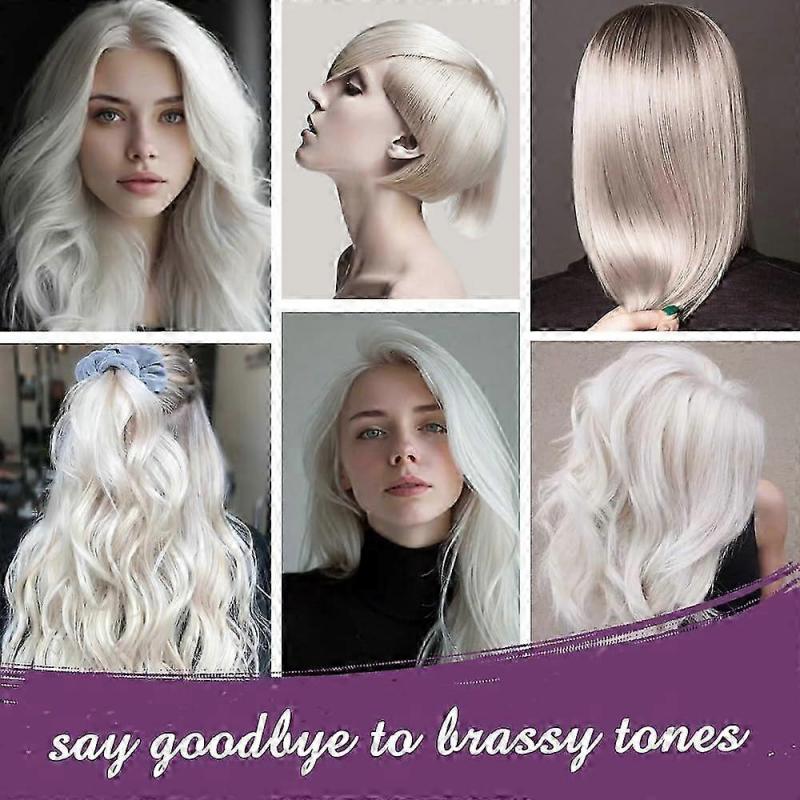 Набор: Натуральный фиолетовый шампунь и фиолетовая маска для волос с макой. Профессиональный. Нейтрализует медь и желтые оттенки. Для осветленных, серебристых, седых, мелированных волос. Уход