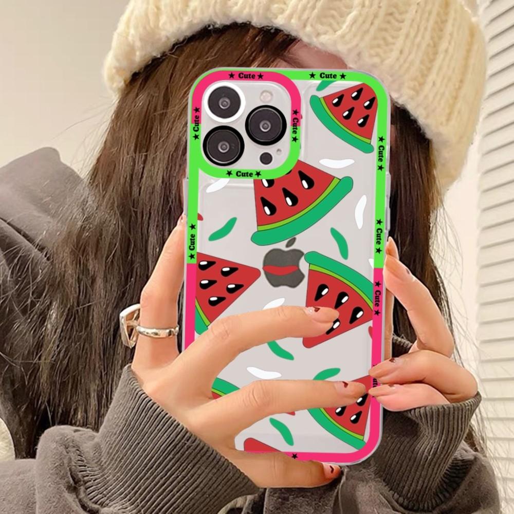 Чехол для телефона с арбузом для iPhone 15 14 13 12 11 Pro Max XS X XR Mini Защитный чехол