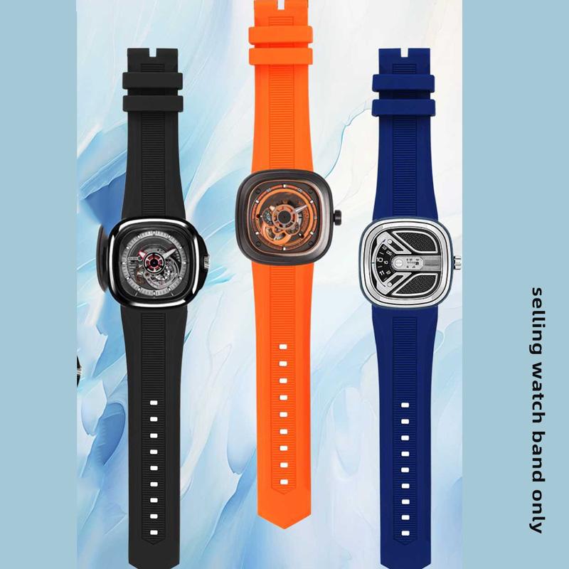 Для SevenFriday по пятницам ремешок для часов SevenFriday силиконовая резина M2/P1/V3/Q1 M1/M2 серия Для мужчин Аксессуары для ремешка часов 28мм