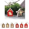 Red/wood Glowing Log Cabin Angle Elk Santa Claus Christmas Tree Decorations  Kids Gifts