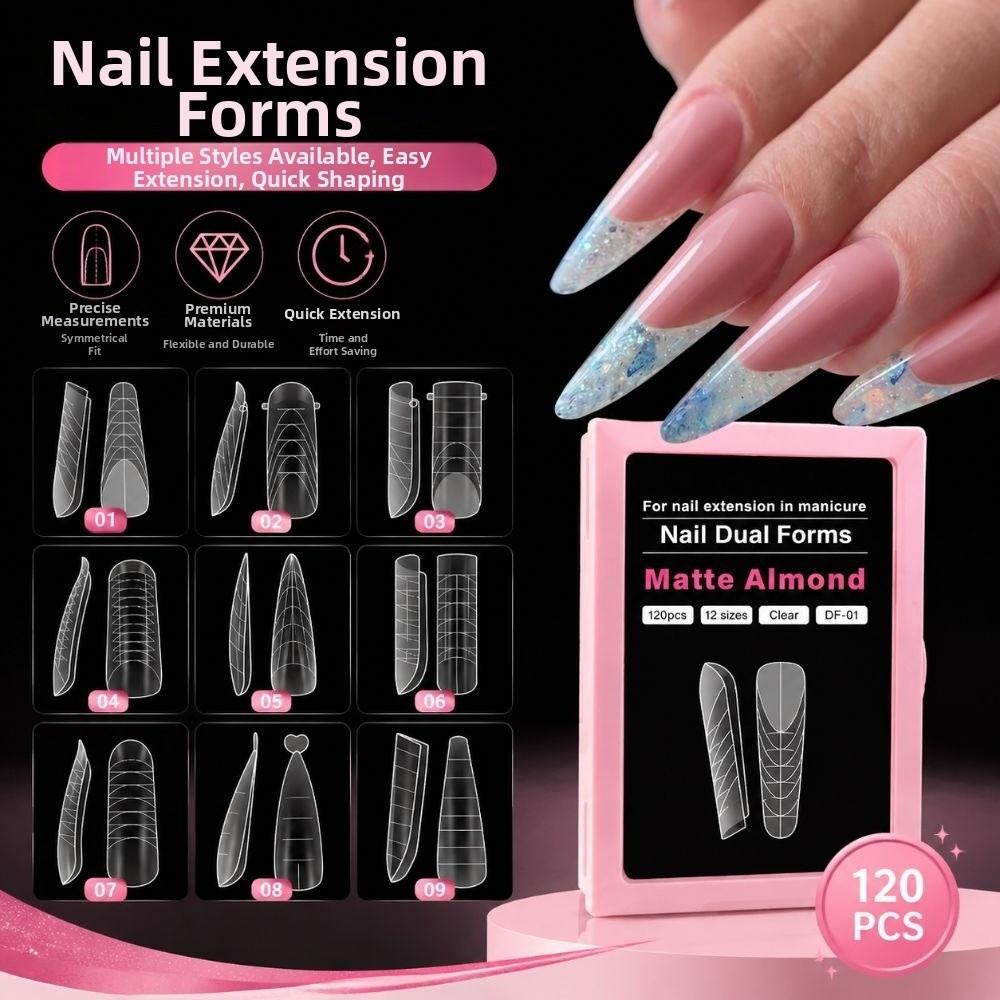 Coffin Shape Full Cover Nail Molds Thin Acrylic Nail Tips  French Manicure Tool