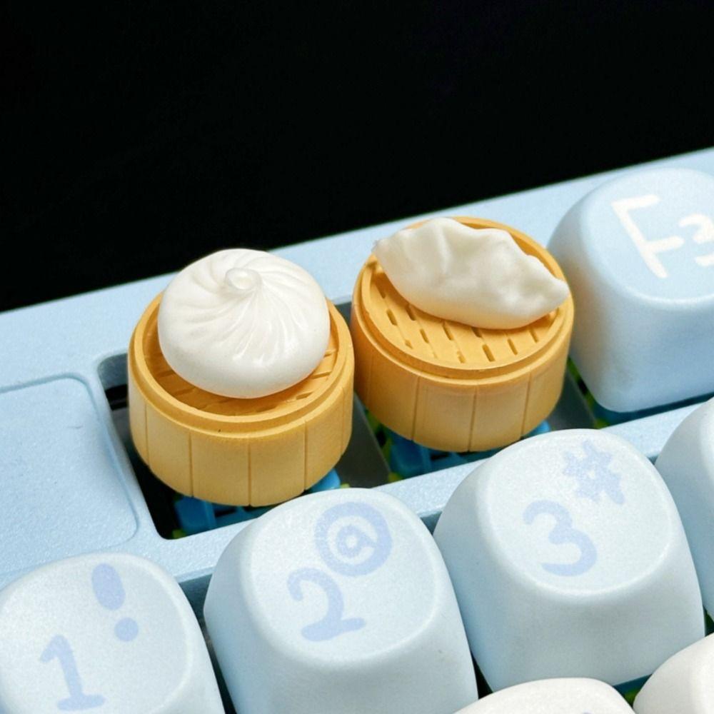 Универсальные Колпачки Клавиш Пельмень Булочка Еда 3D Милый Колпачок Клавиатуры Пельмень Декор Ручная Работа Колпачок Клавиши Механической Клавиатуры