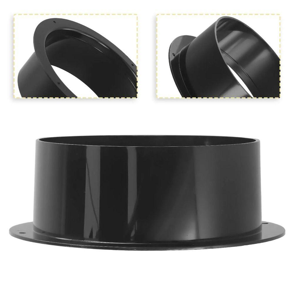 Round Wall Flange Connector Black Vent Pipe Adapter Exhaust Pipe Connector Ventilation Pipe