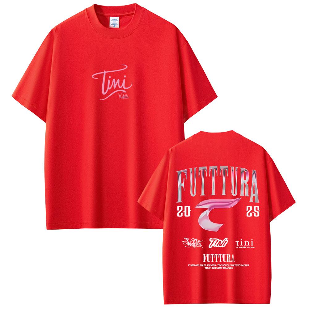 TINI Futttura 2025 Tour Tshirts Men Women Fashion Pop Music T Shirts Mens Casual Cotton Vintage Oversized Short Sleeve Tshirt