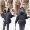 Женская зимняя куртка 2023, новая мода, свободное модное шитье, холодное и теплое короткое пальто с капюшоном