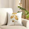 Ginkgo Leaves Printed Cushion Cover Reversible Plush Pillow Cover Soft Fluffy  Home Decor for Sofa Bedroom