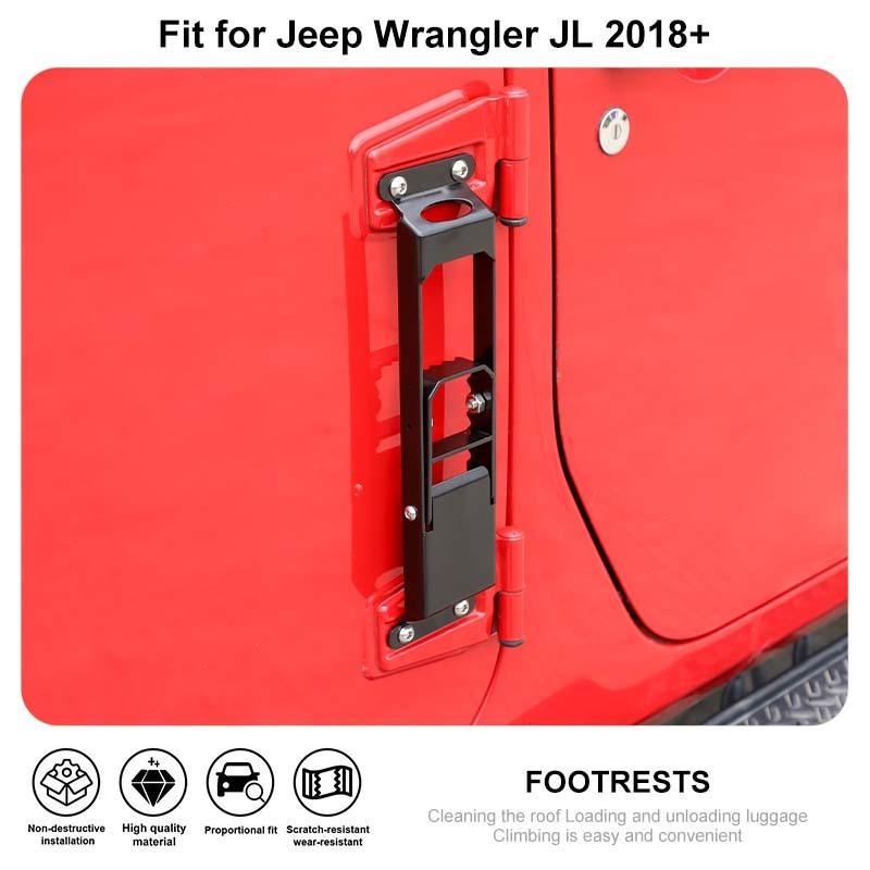 Боковая дверная петля, подножка, складная, подножка, подходит для Jeep Wrangler JK JL JT, металлические педали, внешние аксессуары