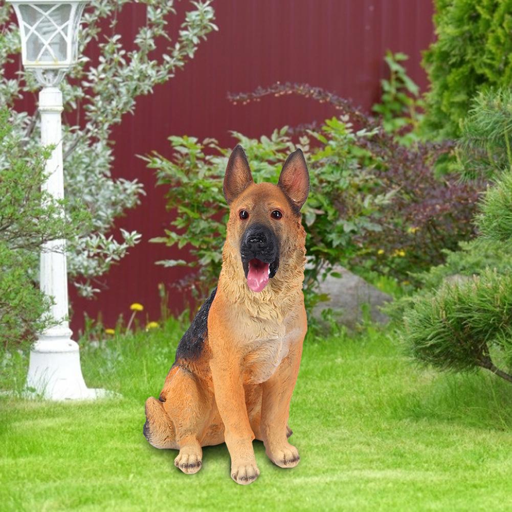 Смола садовый пейзаж моделирование собака газон фигурка балкон щенок животное украшение ремесло