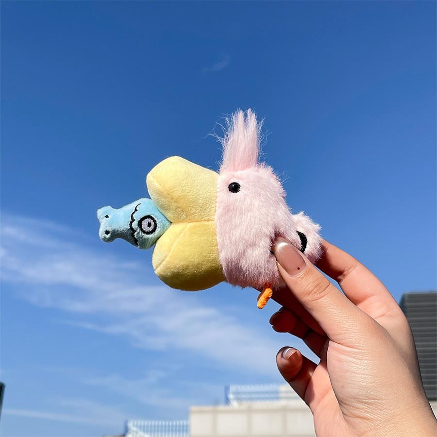 Fish Pelican Eating Plush Doll Keychain Pendant Children Day Gift Soft Cute