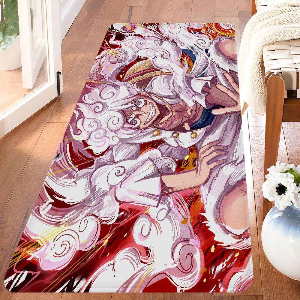 Anime L-Luffy G-Gear Floor Mat INS Style Soft Bedroom Floor House Laundry Room Mat Anti-skid Household Carpets