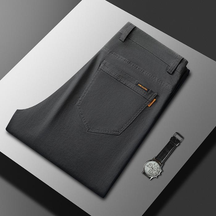 Весна и осень 2024 года, новые повседневные брюки высокого класса для мужчин, прямые свободные широкие брюки в деловом стиле