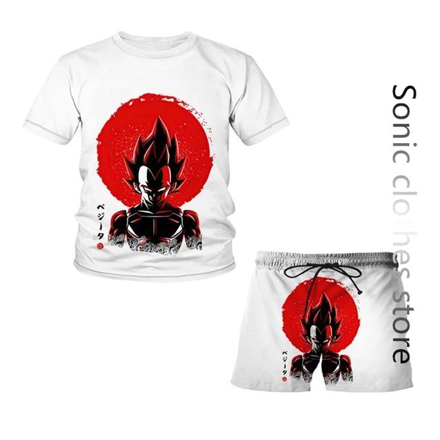 Модный комплект футболок Dragon Ball Z для детей, одежда для мальчиков и девочек, мужская и женская футболка, костюм для грузовика, одежда 3d Goku с коротким рукавом