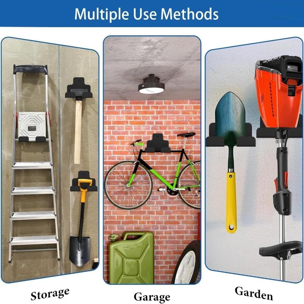 Iron Construction Wall Mounted Trimmer Rack Heavy Duty Lawn Mower Storage Rack For Dad