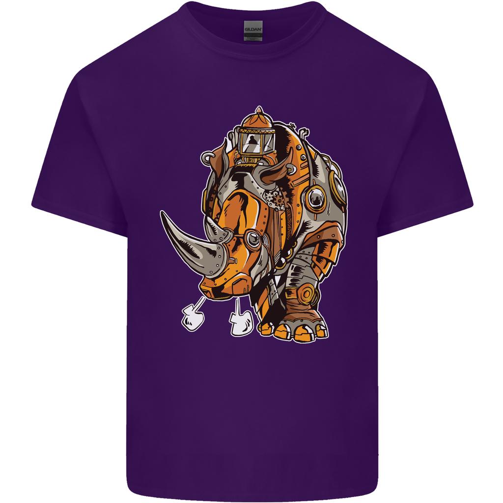 Steampunk Rhino Rhinoceros Unisexs Light Cotton TShirt