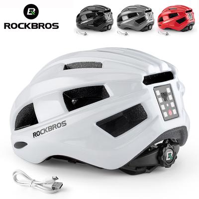 ROCKBROS Велосипедный Фонарь Шлем MTB Дорожный Type-C Предупреждающий Задний Фонарь Велосипедный Шлем EPS PC Цельноформованный Безопасный Велосипедный Шлем
