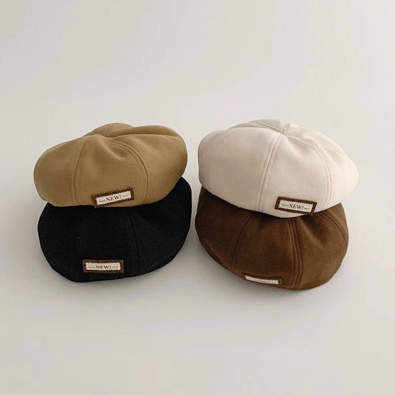 Корейская детская кепка-тыква, однотонный детский берет для мальчиков и девочек 4-10 лет, шапка художника, весенняя хлопковая детская шапочка-бини