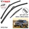 3 шт. щетки стеклоочистителя для Subaru Tribeca 2005-2015 26 "20" 14" подходят для переднего лобового стекла, щетки для окон, резак, аксессуары