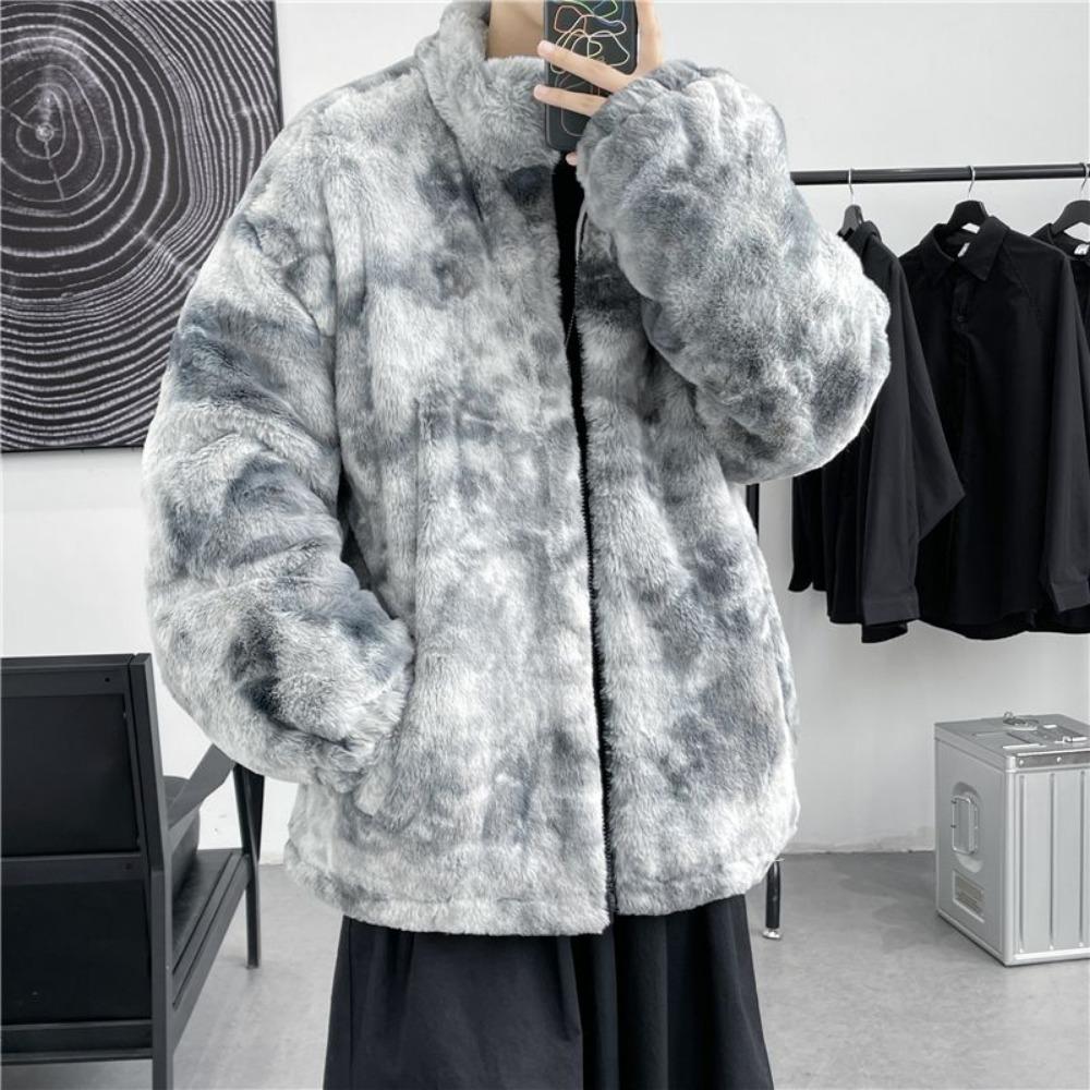 Мужская зимняя куртка из высококачественной овчины с плюшем и толстой хлопковой подкладкой для тепла, пальто