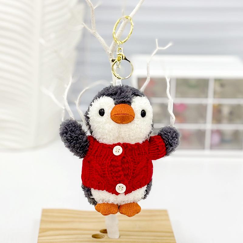 Милый маленький пингвин кулон плюшевая игрушка кукла мультфильм школьный портфель подвесной орнамент брелок кукла