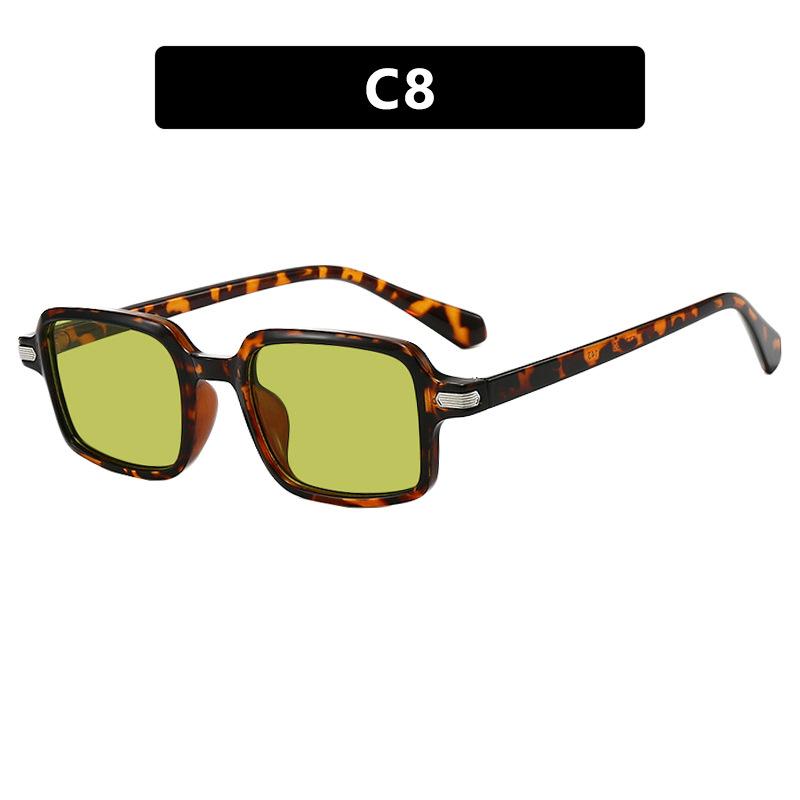 Retro Small-Frame Square Sunglasses Stylish And Versatile Men Luxury Brand Outdoor Uv400 Sun Glasses Classic Driving Shades