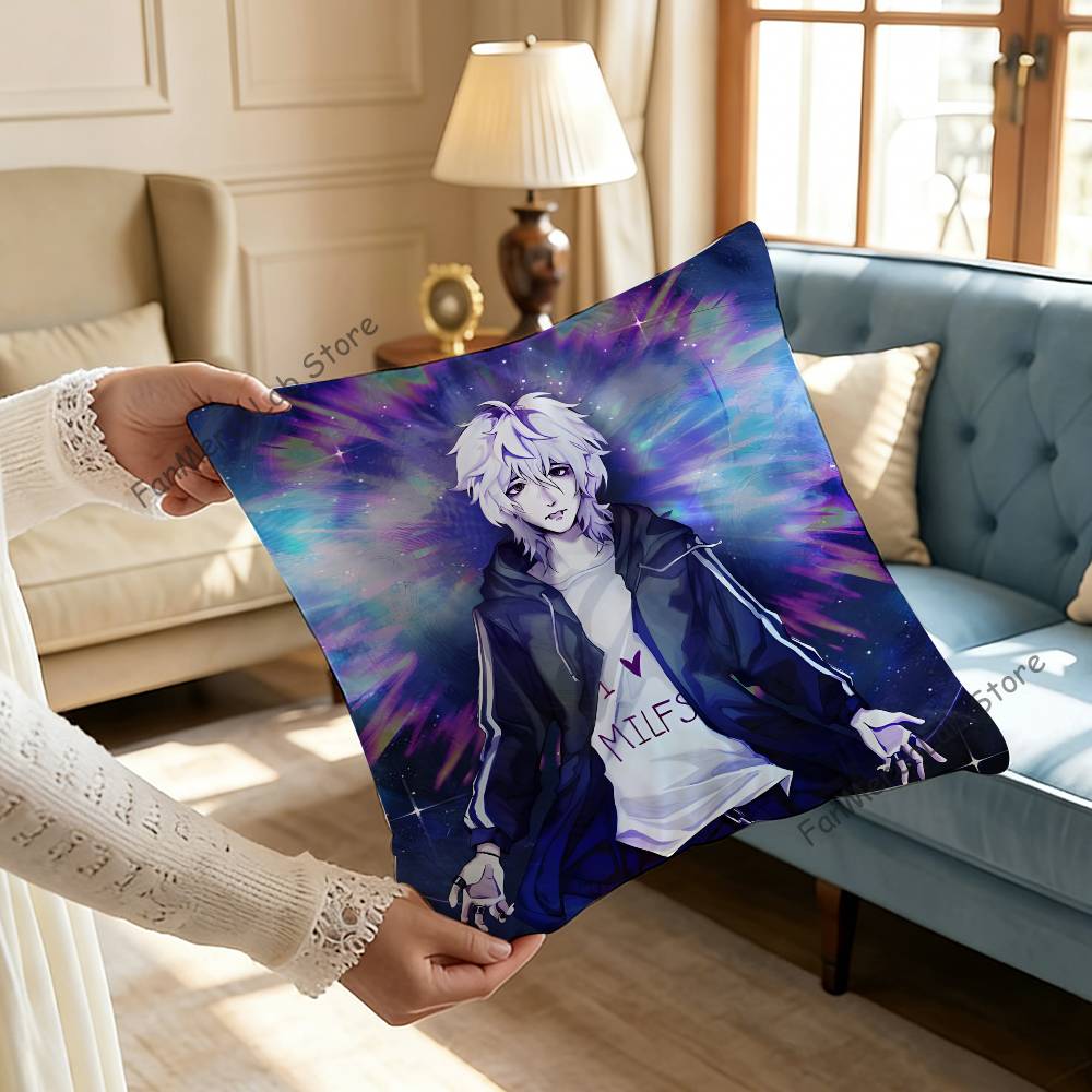 The PPromiseS of HHope Pillow Case Plush Fabric Soft Pillowcase Double Sided Print Sofa Cushion Cover Throw