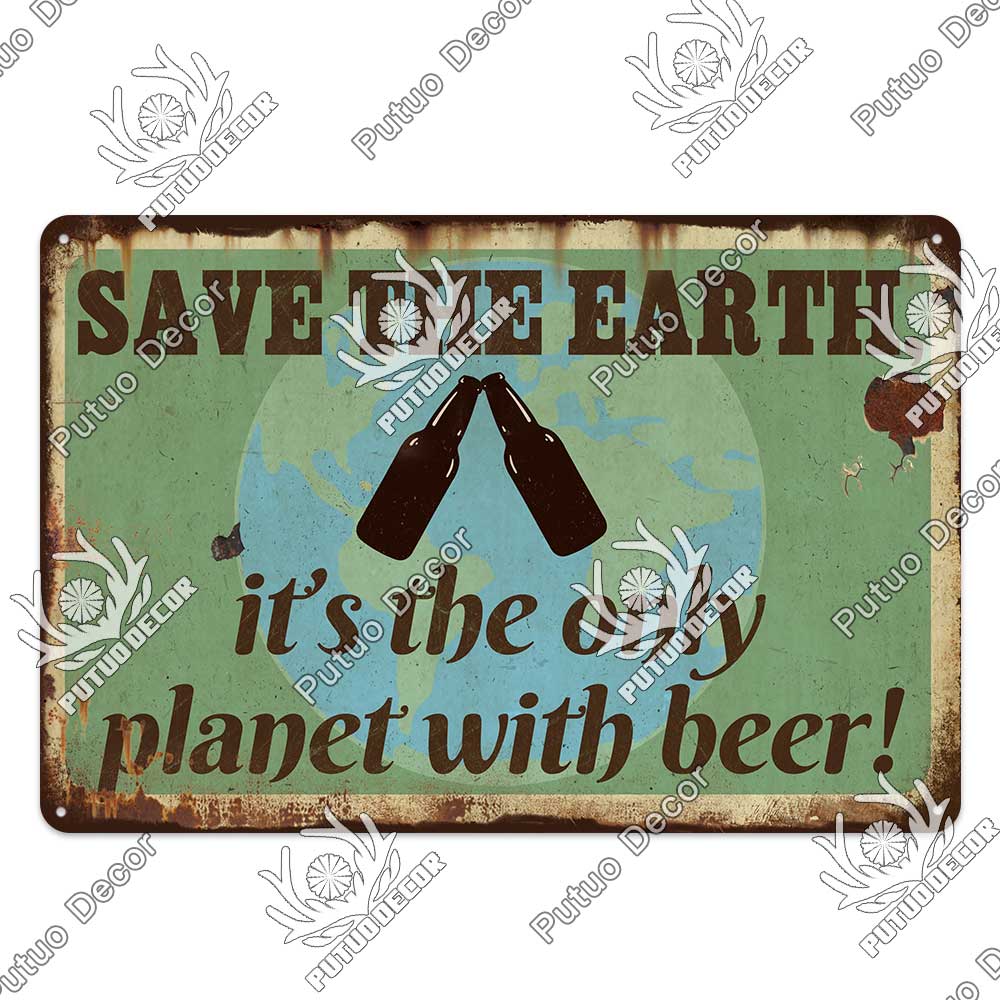 Mfoever Tin Decor Funny Beer Tin Sign Plaque Metal Plate Vintage Iron Poster Wall Art Painting for Pub Club Man Cave Bar Decoration