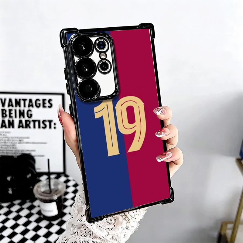 Футбольный Номер 7 10 19 Покрытие Чехол для Телефона Для Samsung Galaxy S24 S25 FE S26 Edge S23 Ultra S22 S21 Plus S20 Противоударная Подушка Безопасности C