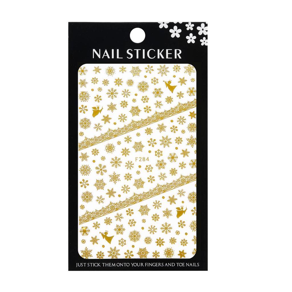 Christmas Nail Sticker 3D Waterproof Adhesive Nail Sticker Christmas Series