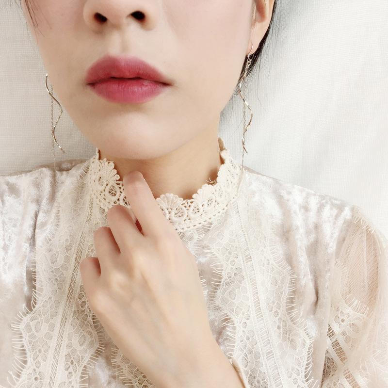 Серьги-капли из стерлингового серебра 925 пробы с длинными кисточками, гипоаллергенные для женщин, модные свадебные подарочные ювелирные изделия