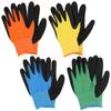 Foresia Nitrile Rubber Backless Farm Gardening Gloves, 4-Color Set, Medium, Gardening, Work, Non-Slip,
