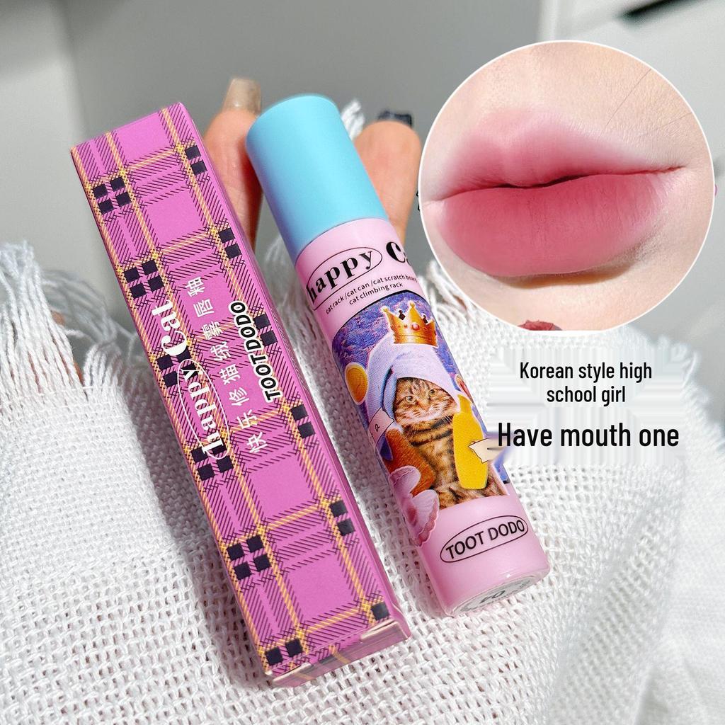 Toot Dodo Happy Xiu Cat Бархатный матовый блеск для губ - Стойкий, Отбеливающий молочный крем-мусс для губ