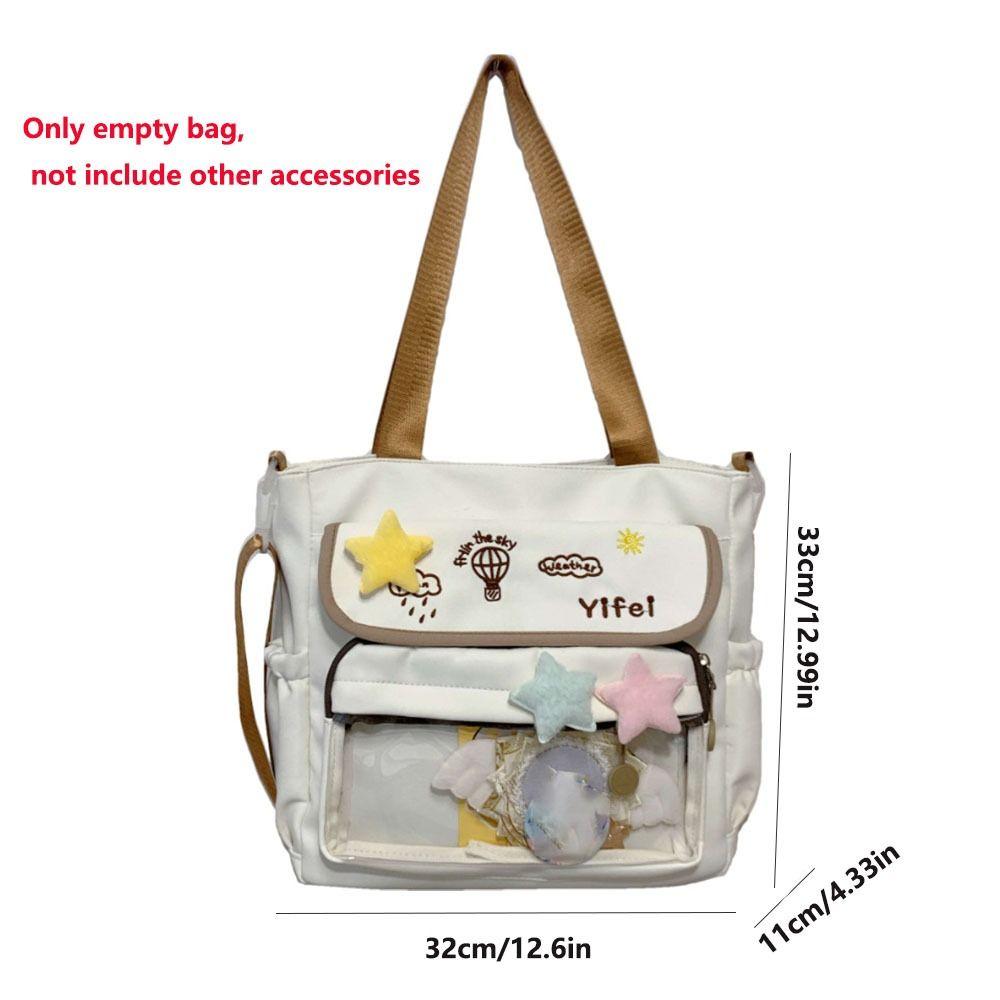 Sweet Student Crossbody Bag Large Capacity Y2K Anime Display Bag Cartoon Shoulder Ita Bag School