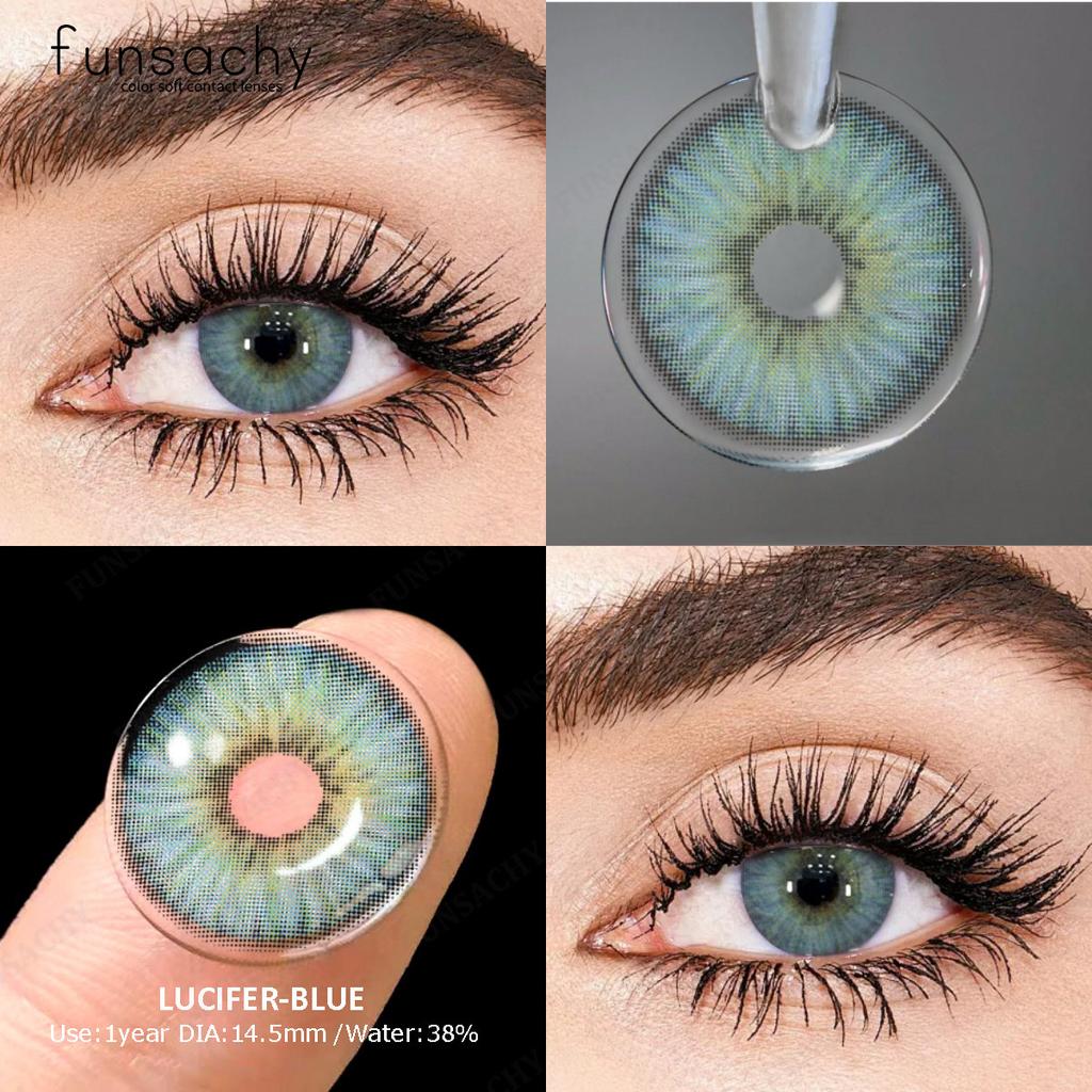 Контактные линзы FUNSACHY 1Pair, натуральные цветные линзы для глаз, цветные контактные линзы для глаз, косметические мягкие линзы для глаз, для учащихся ...