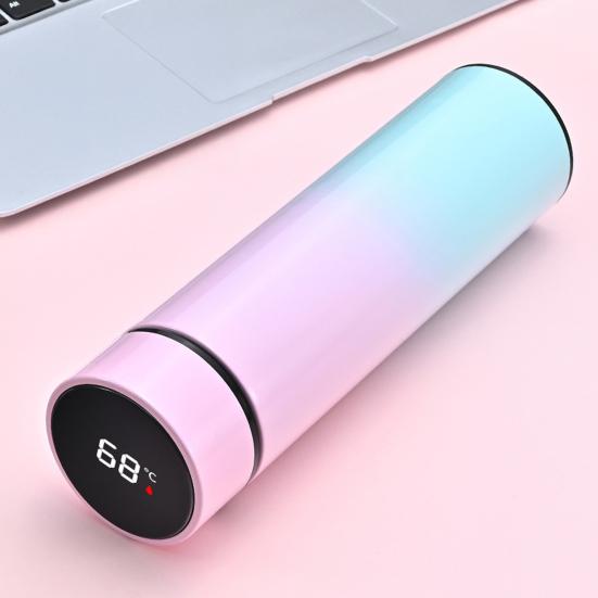 Умная термокружка с дисплеем температуры 500 мл из нержавеющей стали с вакуумной изоляцией чайный пакетик фильтр портативная дорожная чашка