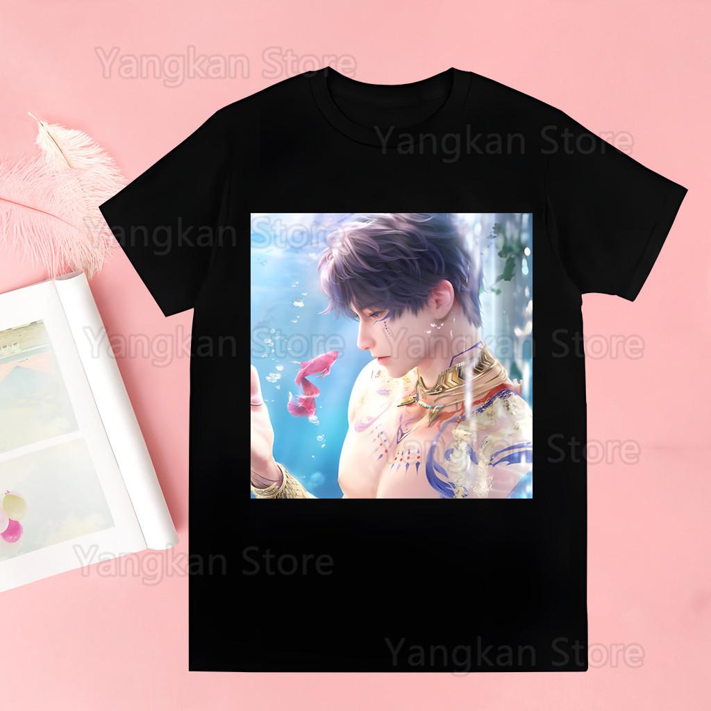 Love and Deepspace Sylus My Boyfriend Short-sleeved T-shirt Shirt with Pure Summer Casual Women's Tshirt