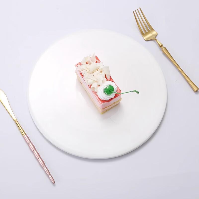 Tianyajing 14-inch Round Pure White Ceramic Flat Plate