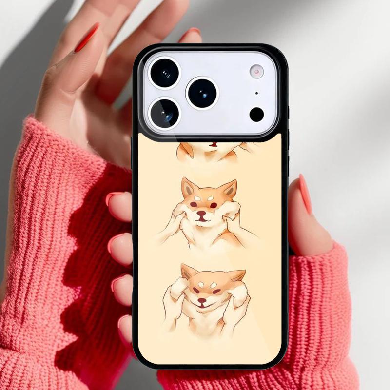 Забавный чехол для телефона с сиба-ину для iPhone 17 16 15 14 13 Pro Max Задняя крышка для 12 11 Pro Coque