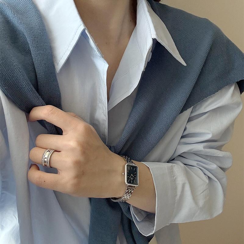 Daniel Wellington European and American watches Xu Me Dazzling Same Style Star Ring Polar Blue Bracelet Small Square Watch Quartz Movement DW00100670
