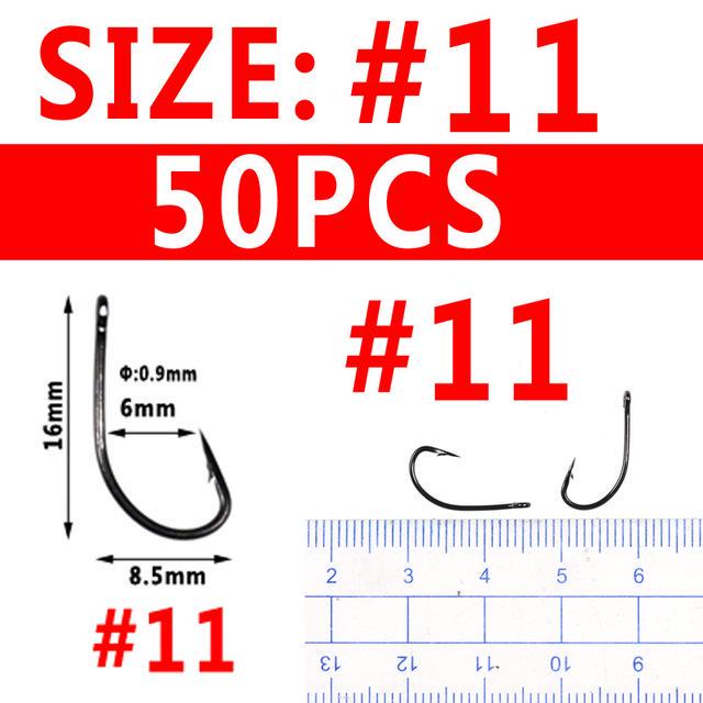 Стальные крючки для рыбалки, 50 шт