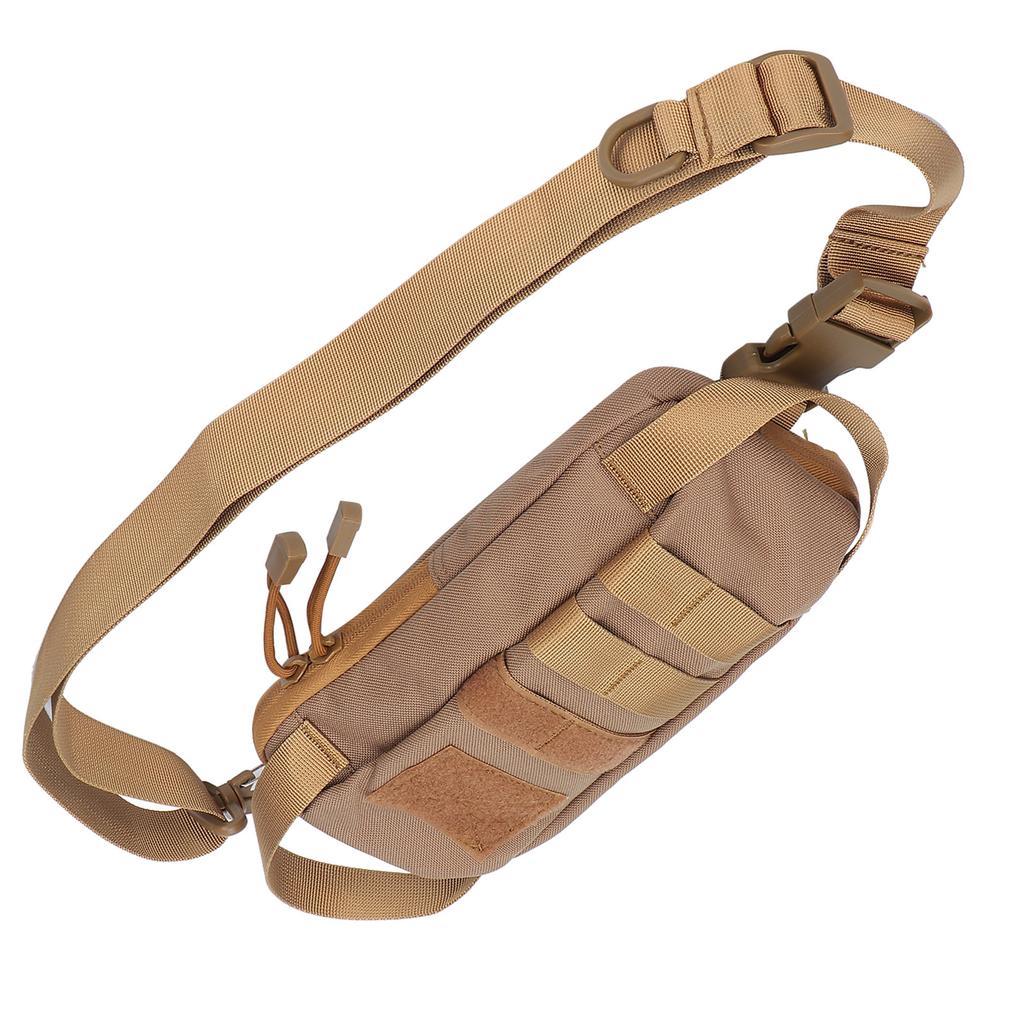 MultiFunctional Military DualPurpose Chest Waist Bag Nylon Material Waterproof Bag(Tan )