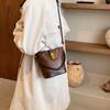 IELGY Women's Retro Simple Bucket Bag, Niche Diagonal Span Shoulder Bag