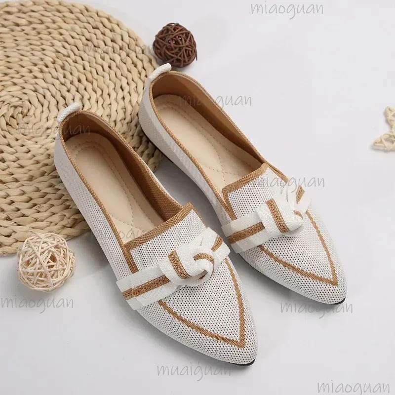 Fashion Women Flats Breathable Comfortable Fashion Solid Color Flat Shoes Size36 43 Casual Pointed Toe Loafers Women Zapatos De Mujer