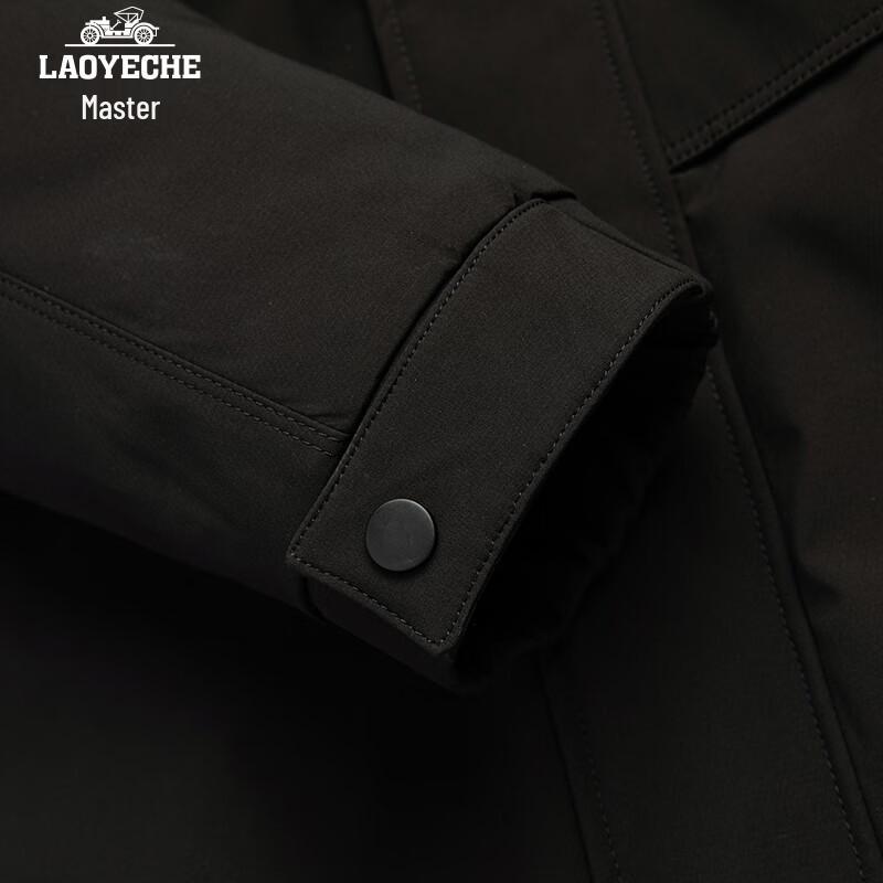 LAOYECHE Мужская хлопковая куртка средней длины с капюшоном и шелковым наполнителем