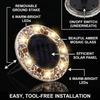Flat Mosaic Solar Disk Lights Outdoor Waterproof Anti-Rust Garden Lighting Decor for Pathway Garden Yard Law