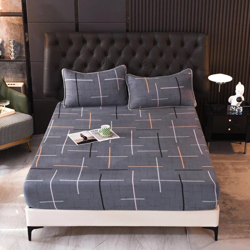 Зимняя теплая простыня, эластичное покрывало, защитный чехол для матраса, мягкое на ощупь постельное белье, фланелевая простыня, индивидуальный размер